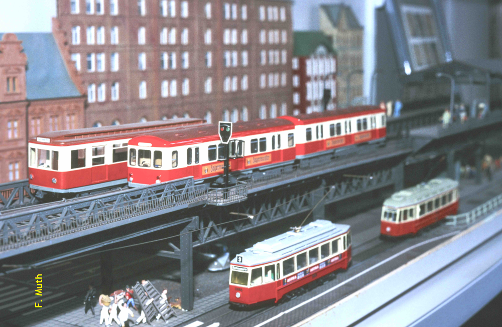 Das Rödingsmarkt-Diorama bei Modellbahn Meyer.