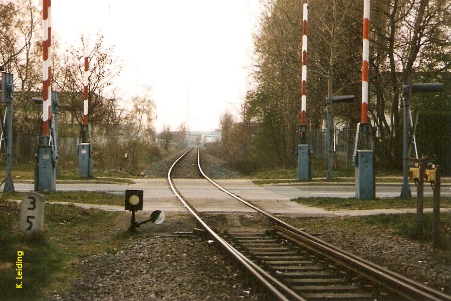 Am Bahnbergang Mhlenweg.
