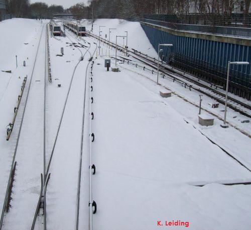 Westliche Kehranlage von Ochsenzoll bei Schnee 2.