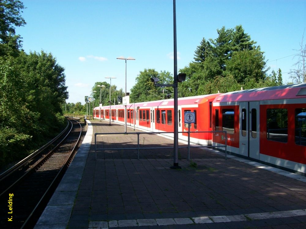 Bahnsteig der Haltestelle Friedrichsberg.