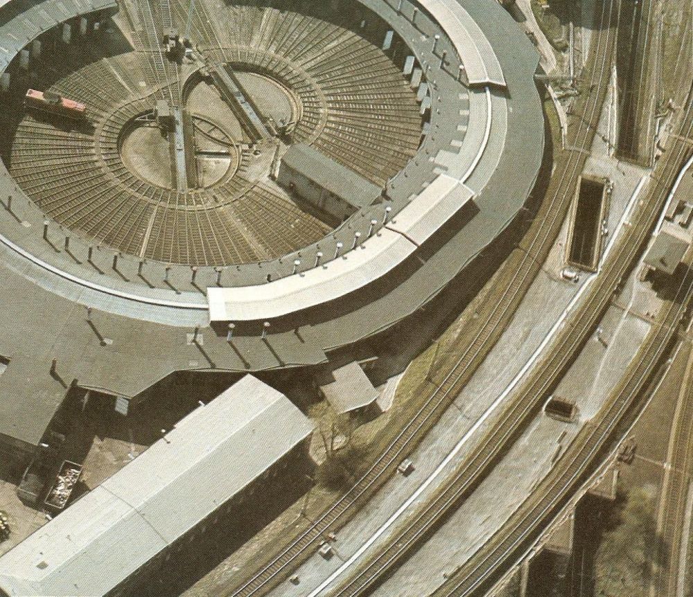 Luftfoto von Norden aus dem Jahr 1974.