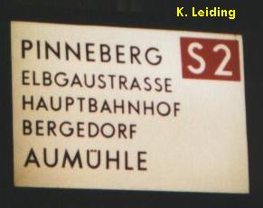 Linienverlaufsschild der S2 beim VVM in Aumühle 2006.