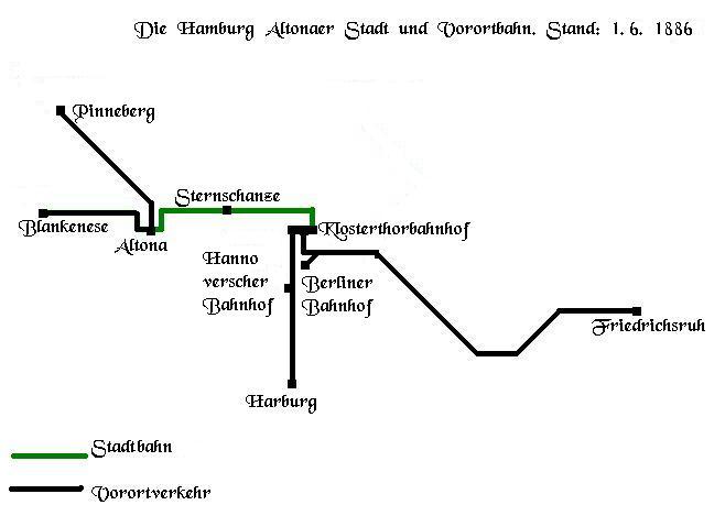Strecken des Stadt- und Vororttarifs 1886