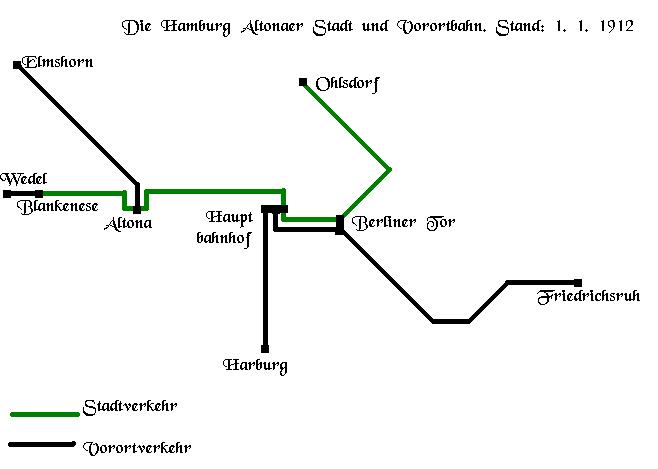 Strecken des Stadt- und Vororttarifs 1912