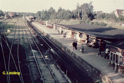Der Bahnhof Poppenbttel in den 1960er Jahren.