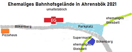 Undatierte schematische Gleisplanskizze des Bahnhofs *Ahrensbök.