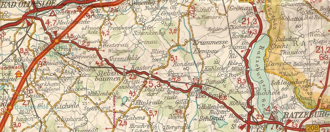 Ausschnitt aus einer Karte von 1959.