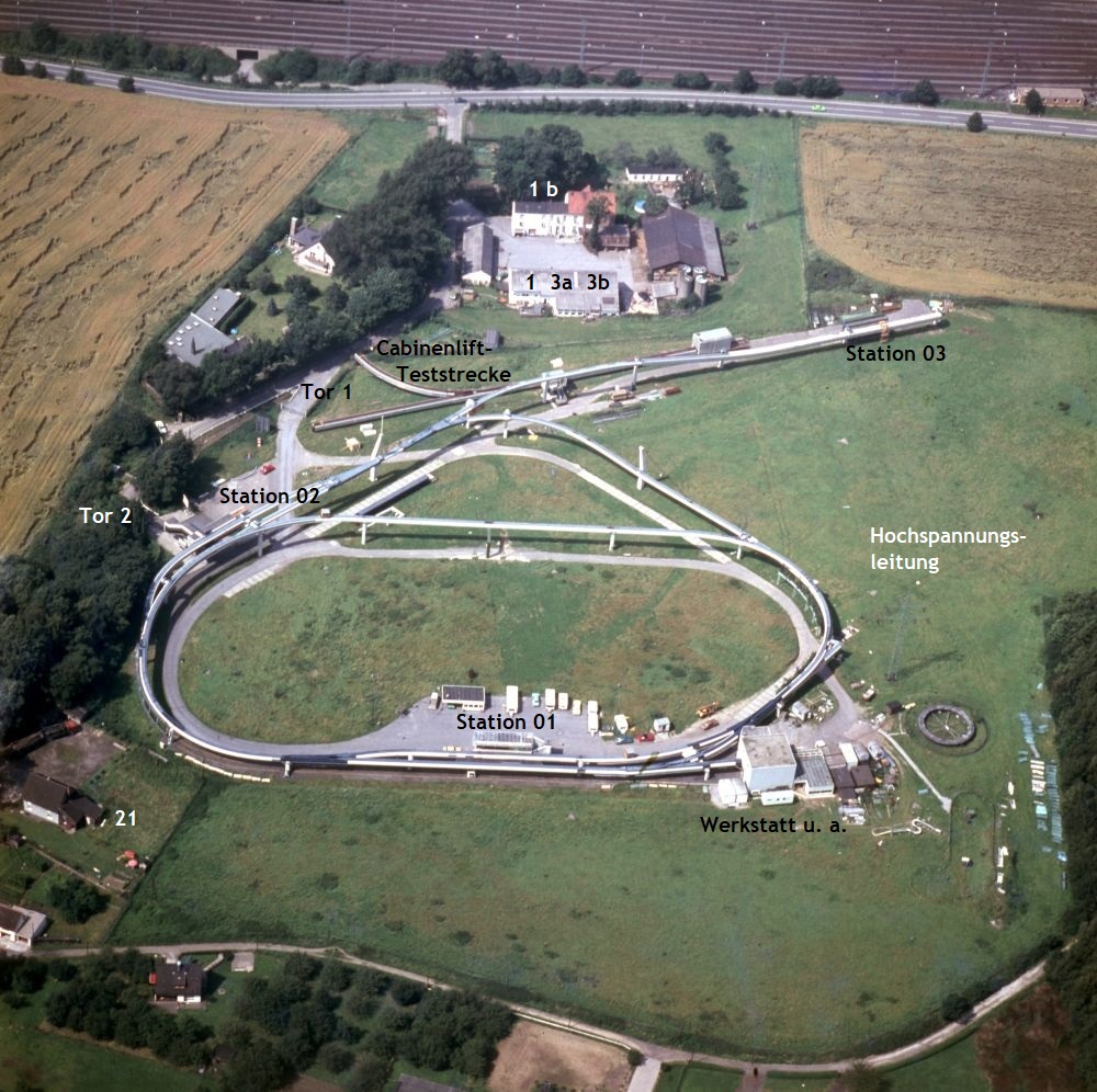 Luftbild der Versuchsanlage aus dem Jahr 1978.