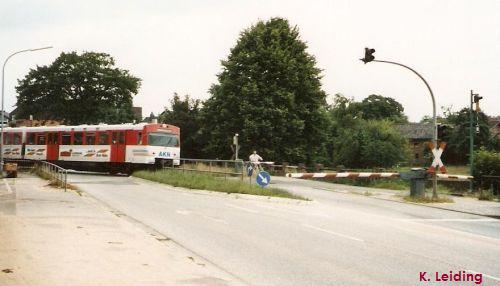 Bahnbergang Hamburger Strae in Ulzburg.