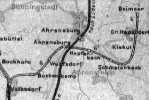 Karte der Walddörferbahn von 1924.